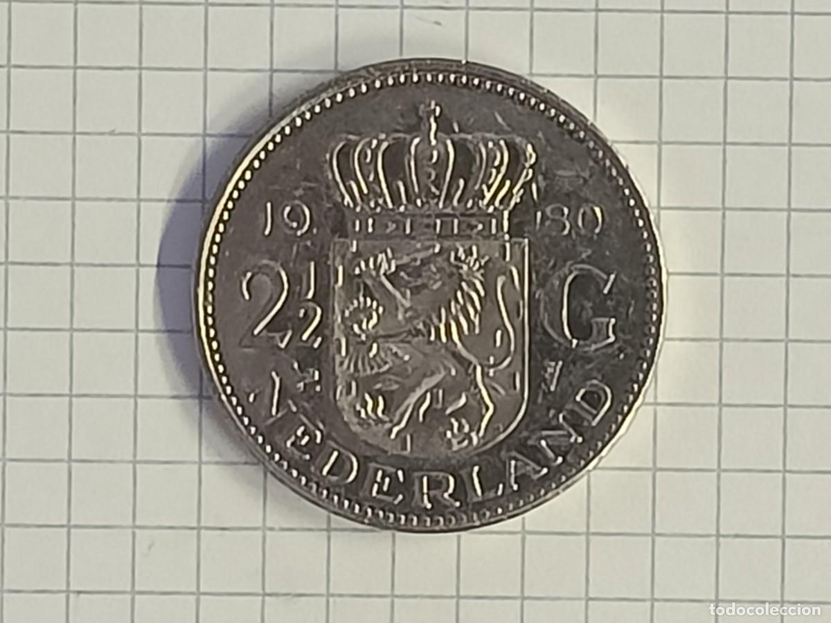 Monedas antiguas de Europa: Moneda Holanda. 2 1/2 Gulden. 1980