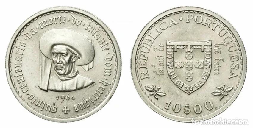 Monnaies anciennes de Europe: PORTUGAL - 10 ESCUDOS - 1960 - PLATA - NO CIRCULADA