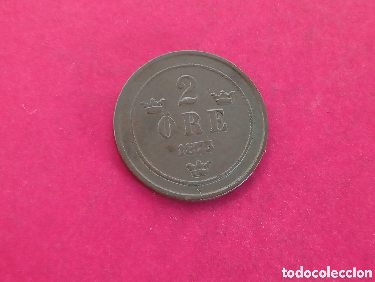 Monedas antiguas de Europa: 2 ore de Suecia 1875