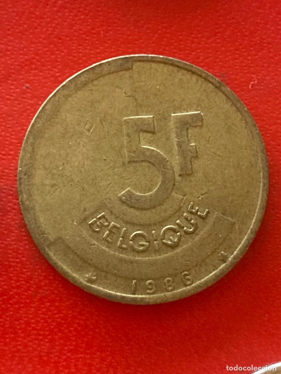 Monedas antiguas de Europa: M&uuml;nze M&uuml;nzen Umlaufm&uuml;nze Belgien 5 Francs 1986 Belgie
