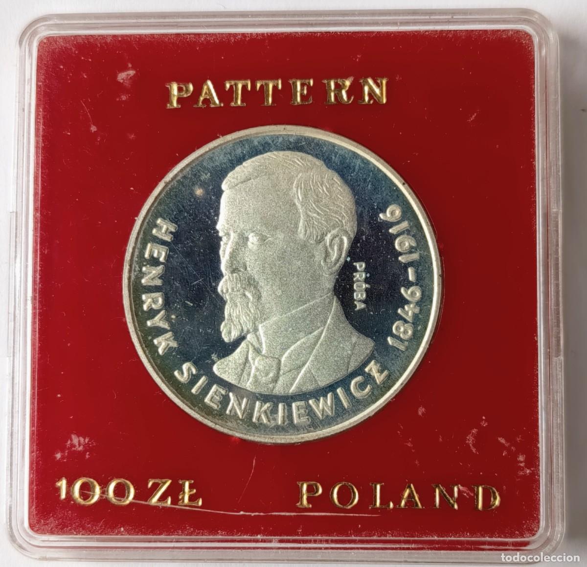 Monedas antiguas de Europa: Pr299 Proba 100 Zlotych 1977 20 grms. 0,625 Tirada de solo 3.000 Sin circular + Proof