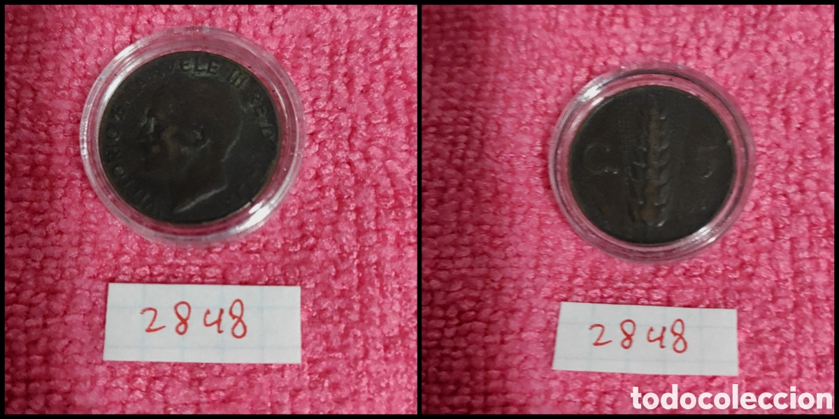 Monedas antiguas de Europa: 5 c&eacute;ntesimos de Italia a&ntilde;o 1930
