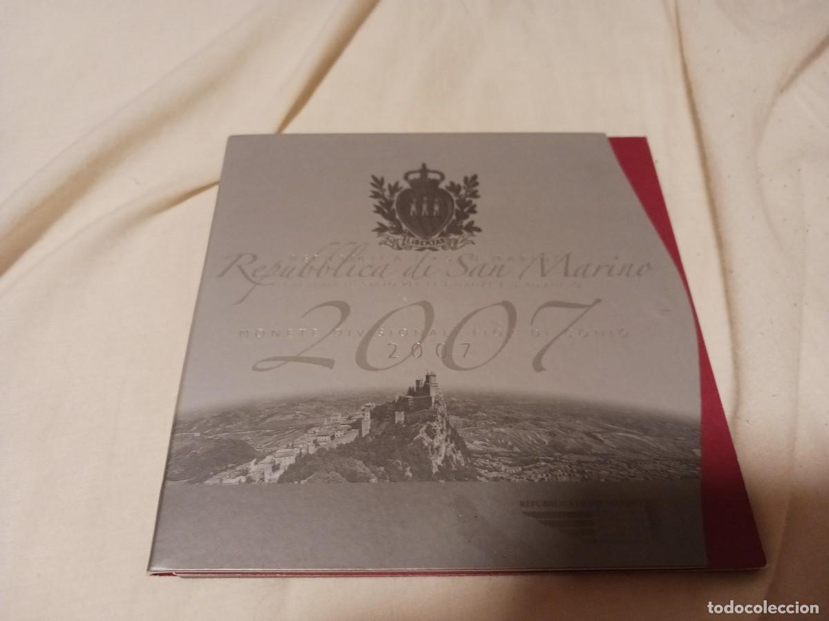 Monedas antiguas de Europa: San Marino a&ntilde;o 2007 8 monedas euro 1 c&eacute;ntimo a 2 euros &euro; + medalla conmemorativa