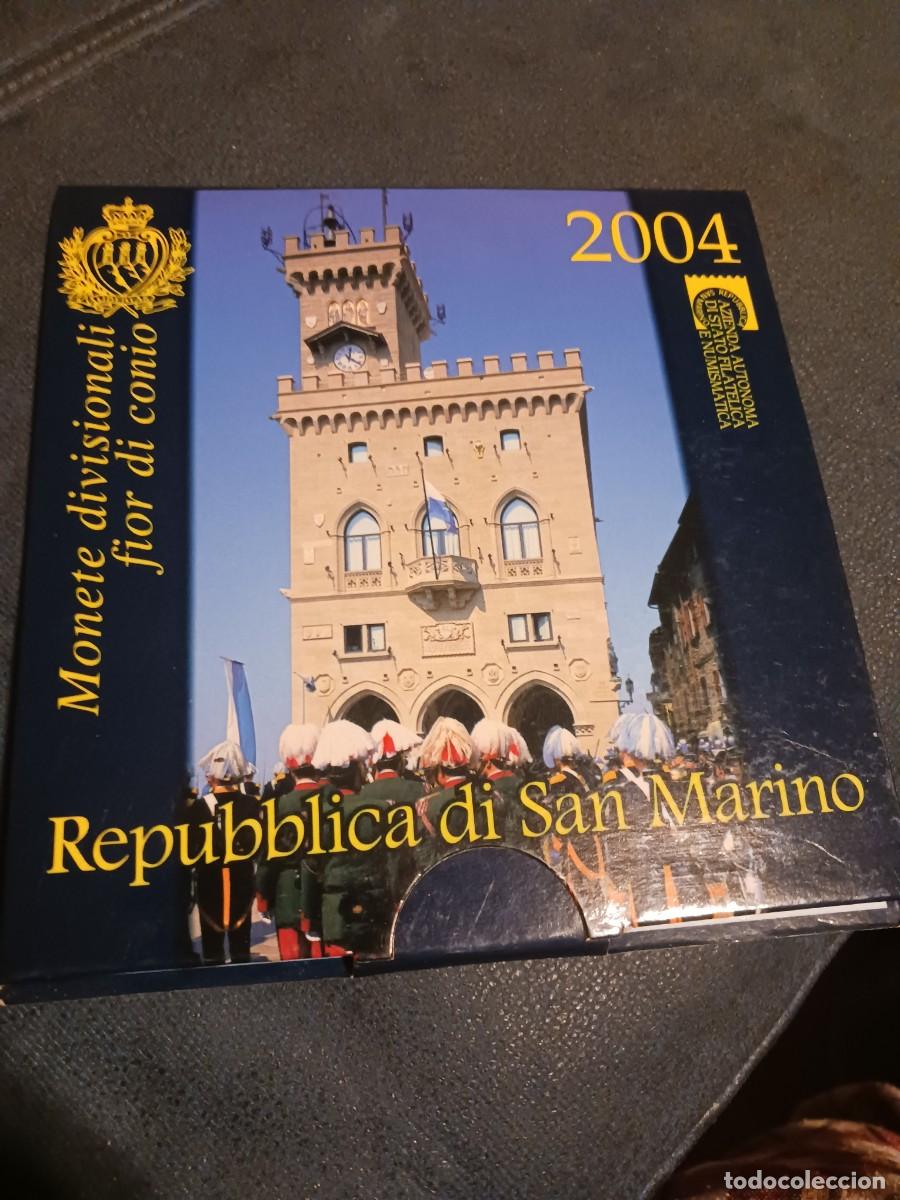 Monedas antiguas de Europa: San Marino a&ntilde;o 2004 8 monedas euro 1 c&eacute;ntimo a 2 euros &euro; + medalla conmemorativa