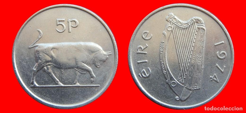 Monedas antiguas de Europa: 5 PENIQUES PENCE 1974 IRLANDA-152466
