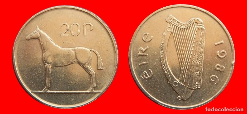 Monedas antiguas de Europa: 20 PENIQUES PENCE 1986 IRLANDA-152476