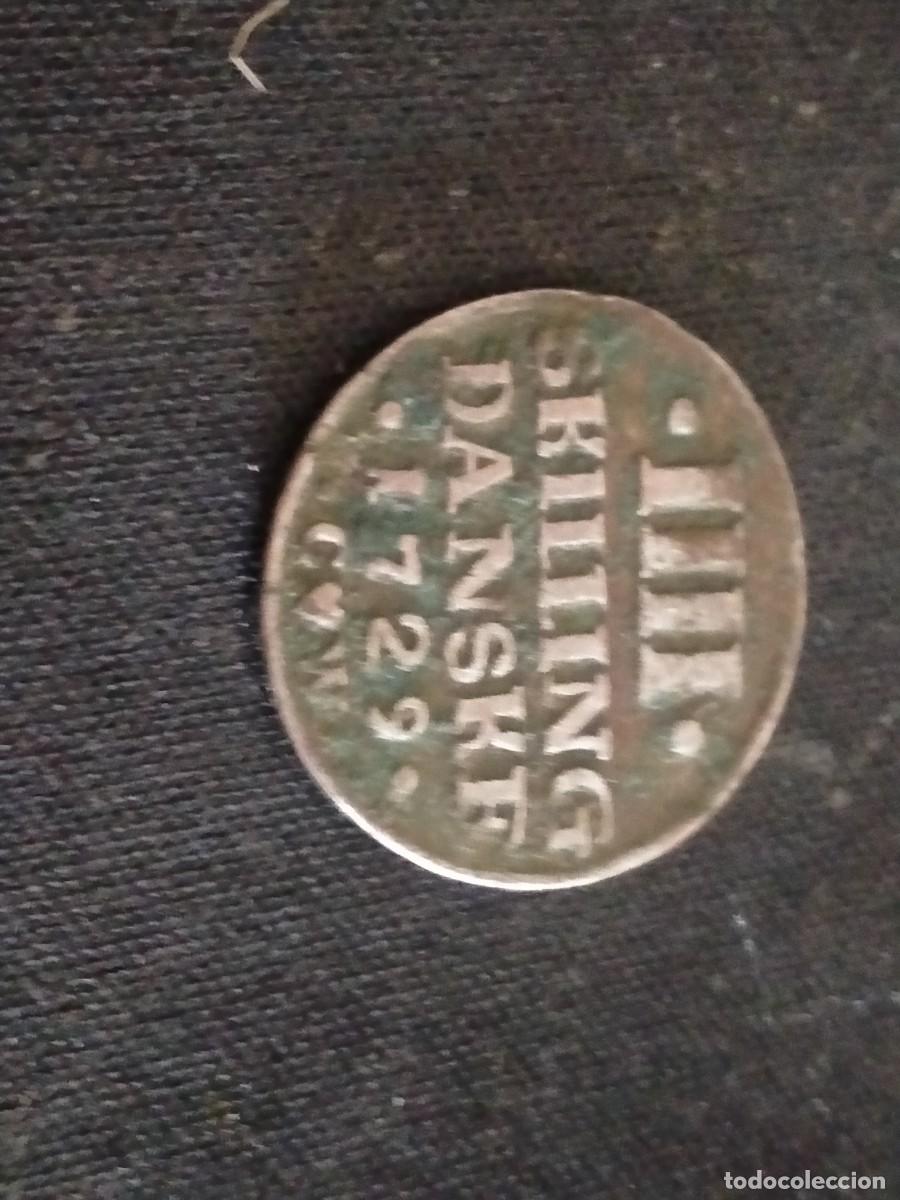 Monedas antiguas de Europa: moneda de dinamarca 1729