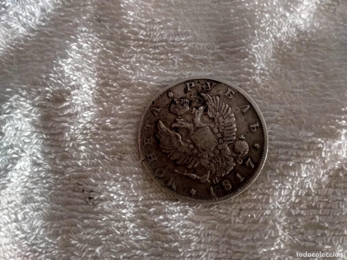 Monedas antiguas de Europa: moneda de rusia un rublo 1817 plata