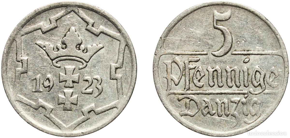 Monedas antiguas de Europa: 5 Pfennige 1923 A&ntilde;o: 1923 Valor facial: 5 Pfennigs Material: Copper-nickel Ceca: Berlin Mint Tirad