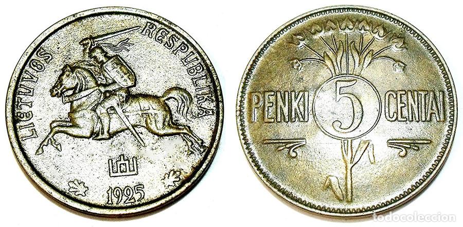 Monedas antiguas de Europa: LITUANIA - 5 CENTAI - 1925 - BRONCE - XF40/E.B.C. - Foto 1