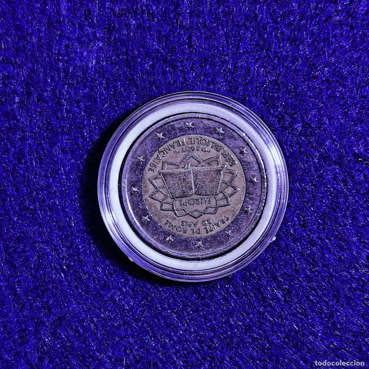 Old Coins of Europe: 2 EUROS 50 A&Ntilde;OS DEL TRATADO DE ROMA. NIQUEL-BRONCE. REP. FRANCESA. A&Ntilde;O 2007. B.C