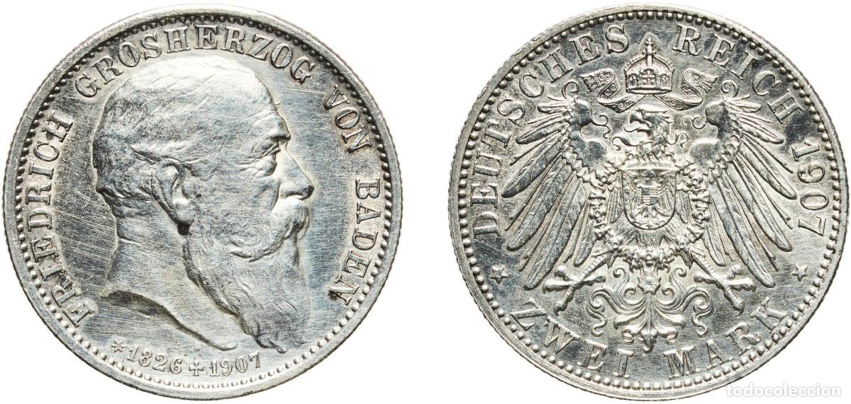 Monedas antiguas de Europa: 2 Mark - Friedrich I (Death of Friedrich I) 1907