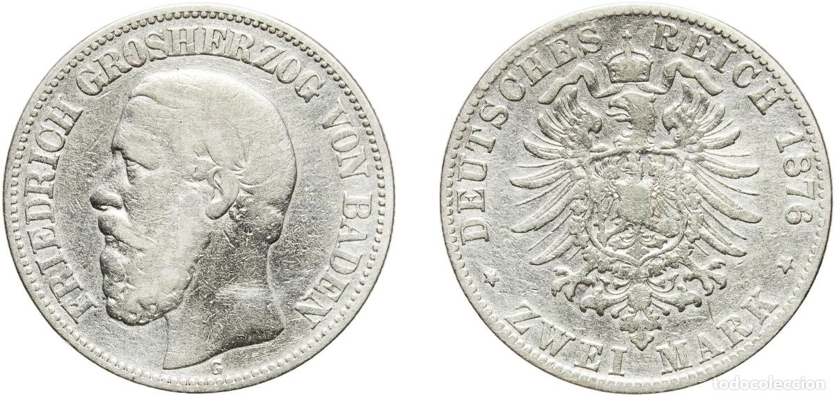 Monedas antiguas de Europa: 2 Mark - Frederick I 1876 G