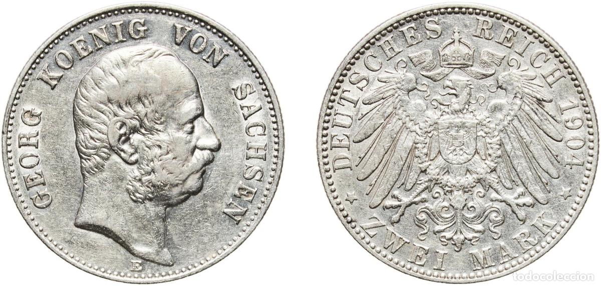 Monedas antiguas de Europa: 2 Mark - Georg 1904 E