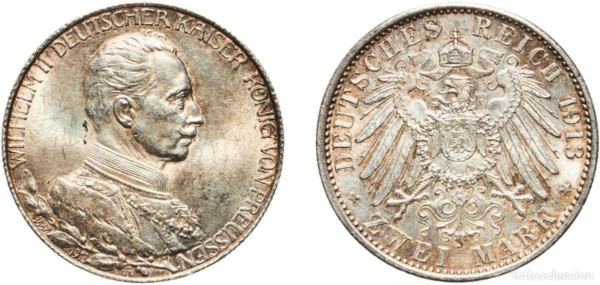 Monedas antiguas de Europa: 2 Mark - Wilhelm II (Reign) 1913 A Original luster