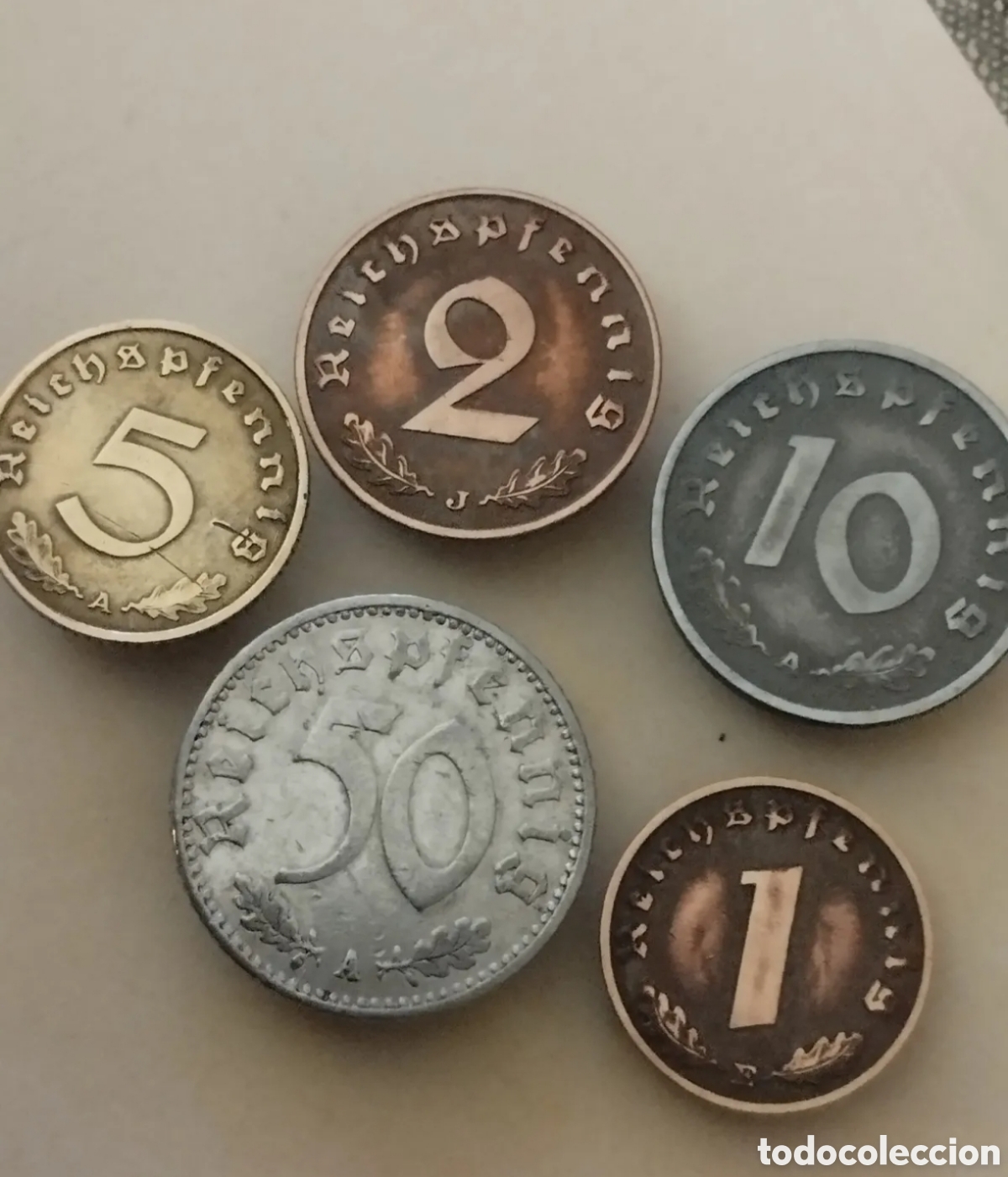Monete antiche di Europa: Lote monedas &eacute;poca nazi