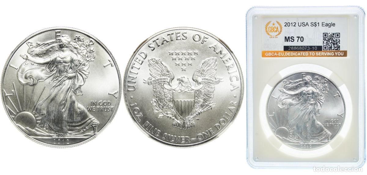 Monedas antiguas de Europa: 1 Dollar &rdquo;American Silver Eagle&rdquo; (Bullion Coin) 2012