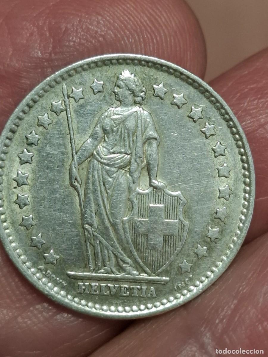 Monete antiche di Europa: MONEDA DE SUIZA DE 1 FRANCO DE PLATA DE 1958