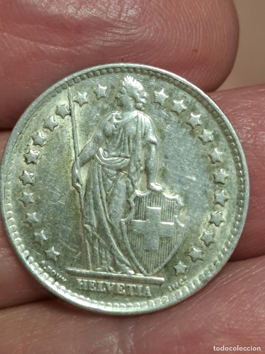 Monete antiche di Europa: MONEDA DE SUIZA DE 1 FRANCO DE PLATA DE 1960 SC-