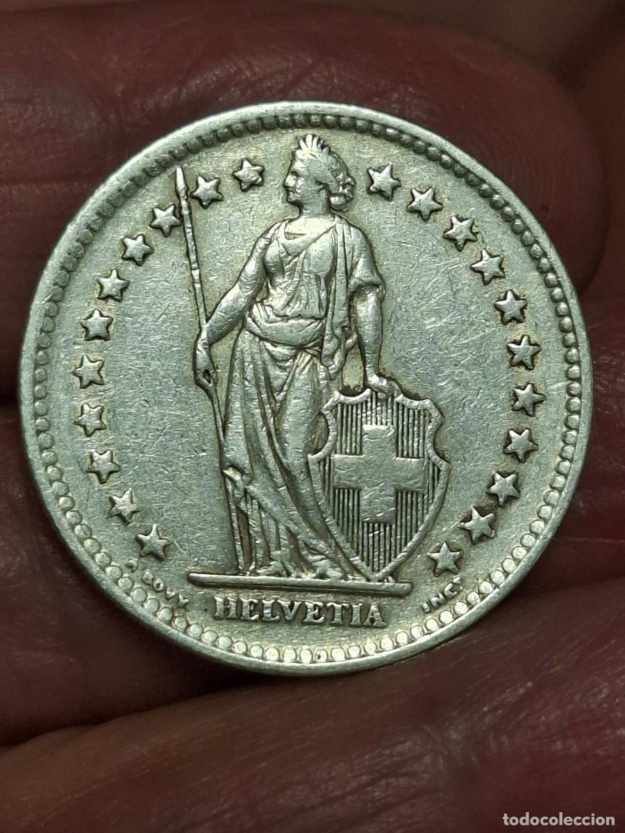 Alte M&uuml;nzen aus Europa: MONEDA DE SUIZA DE 2 FRANCOS DE PLATA DE 1948 ESCASA