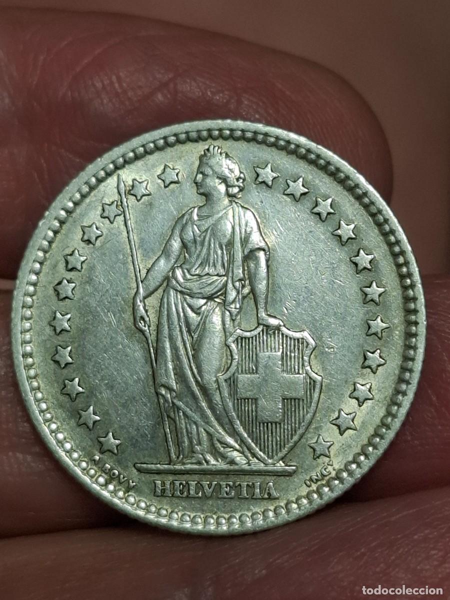 Monedas antiguas de Europa: MONEDA DE SUIZA DE 2 FRANCOS DE PLATA DE 1958 ESCASA