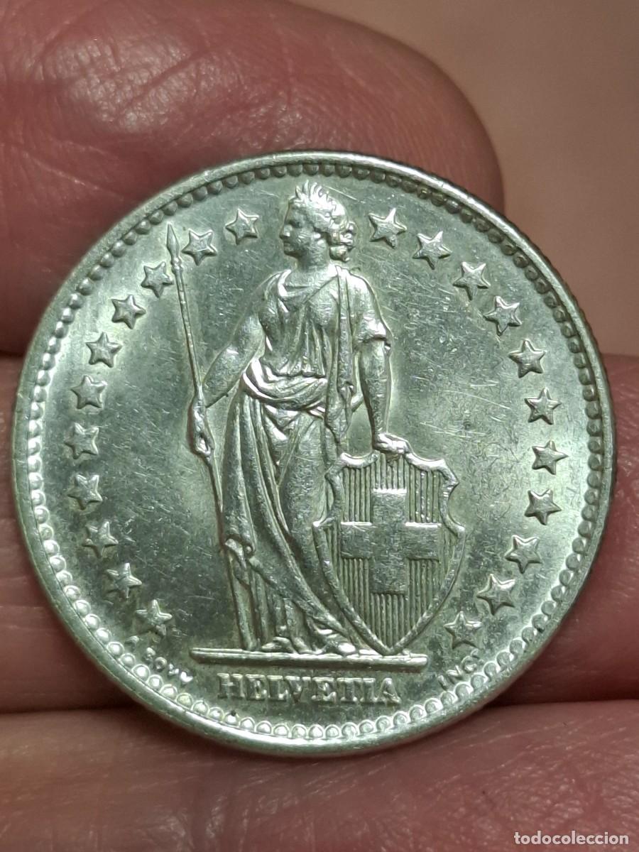 Monete antiche di Europa: MONEDA DE SUIZA DE 2 FRANCOS DE PLATA DE 1967 SC-ESCASA