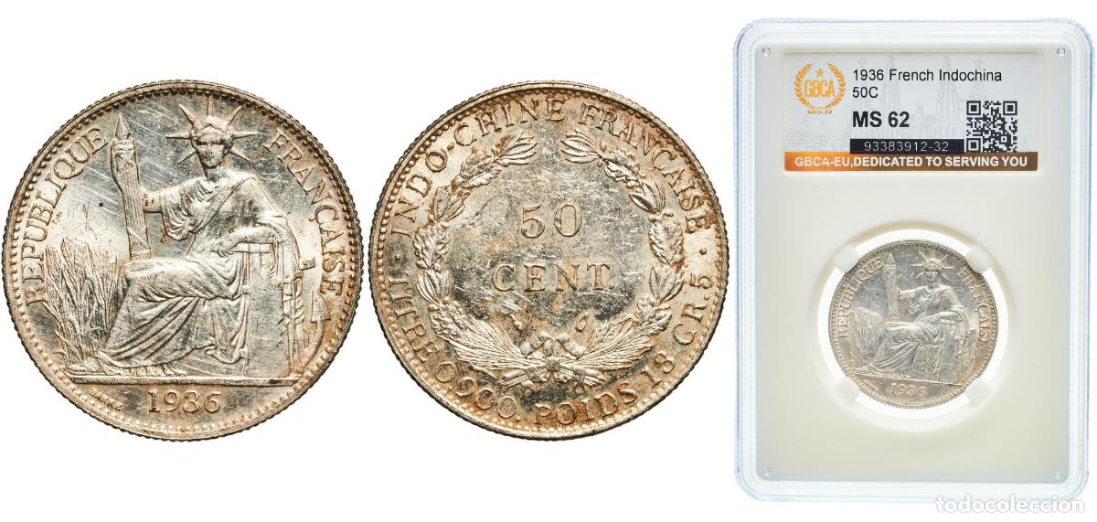 Monedas antiguas de Europa: 50 Cents 1936 A&ntilde;o: 1936 Valor facial: 50 Cents Material: Silver (.900) Ceca: Paris Mint Tirada: 4,