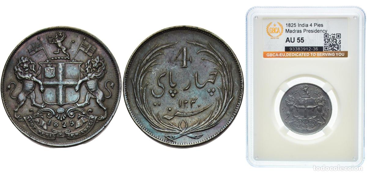 Monedas antiguas de Europa: 4 Pies AH1240 (1825)