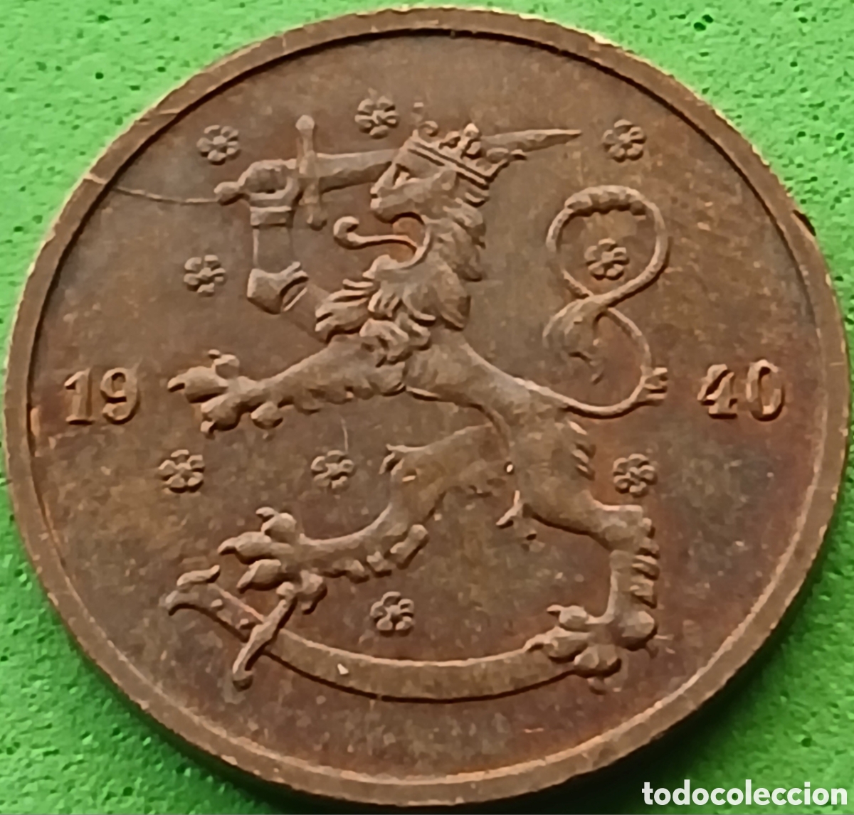 Monedas antiguas de Europa: Finlandia 5 pennia 1940 km#22 poco com&uacute;n