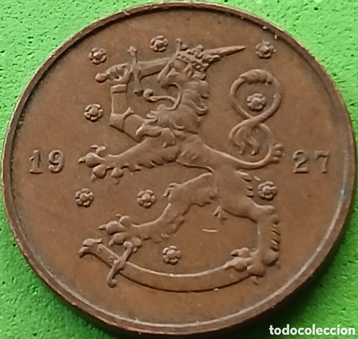 Monedas antiguas de Europa: Finlandia 10 pennia 1927 km#24 poco com&uacute;n