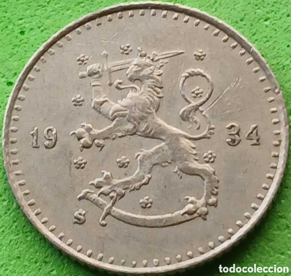 Monedas antiguas de Europa: Finlandia 25 pennia 1934 km#25 poco com&uacute;n