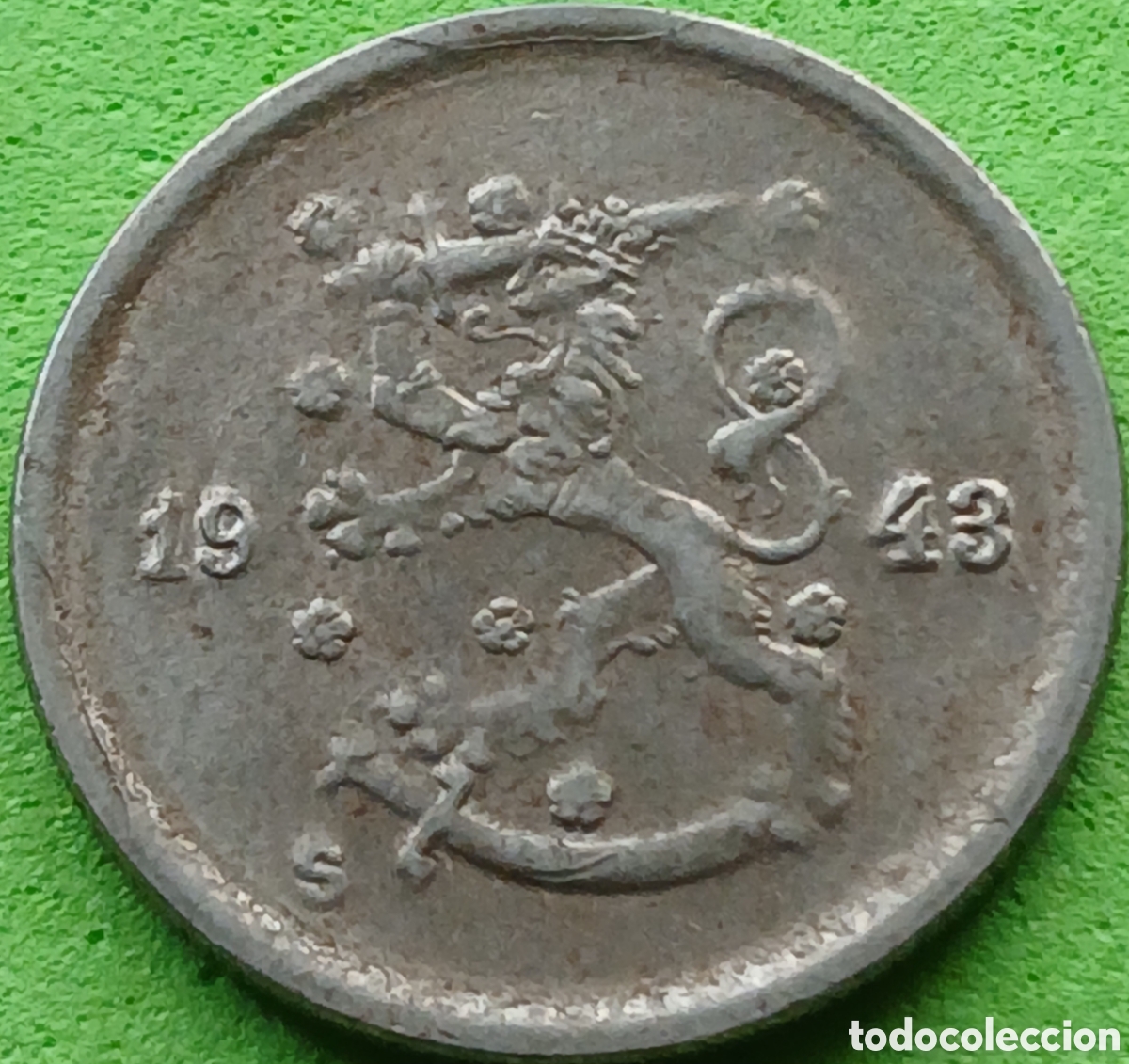 Monedas antiguas de Europa: Finlandia 50 pennia 1943 km#26b poco com&uacute;n
