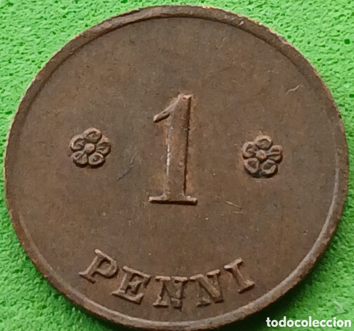 Monedas antiguas de Europa: Finlandia 1 penni 1922 km#23 poco com&uacute;n