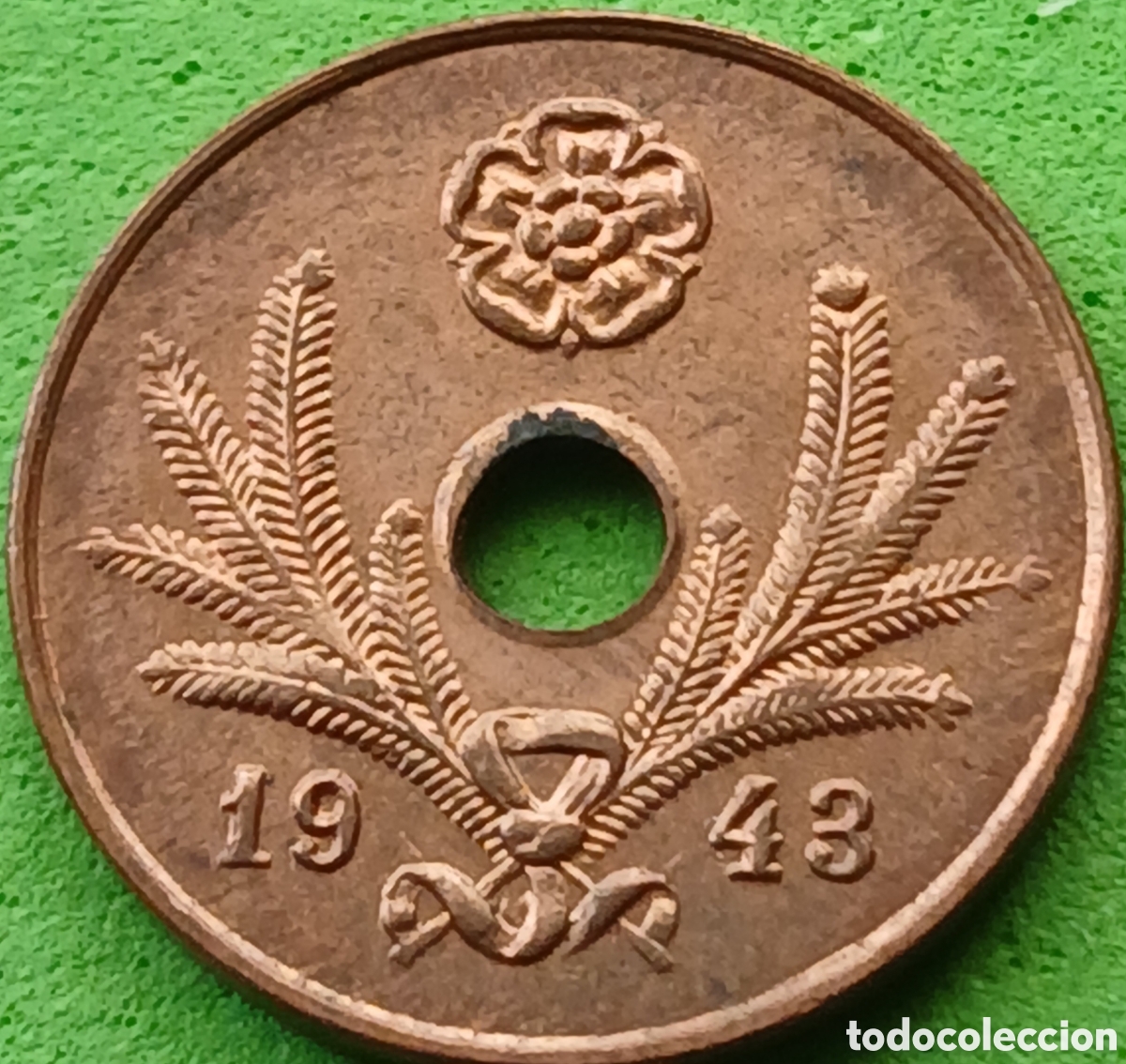 Monedas antiguas de Europa: Finlandia 5 pennia 1943 km#64 poco com&uacute;n