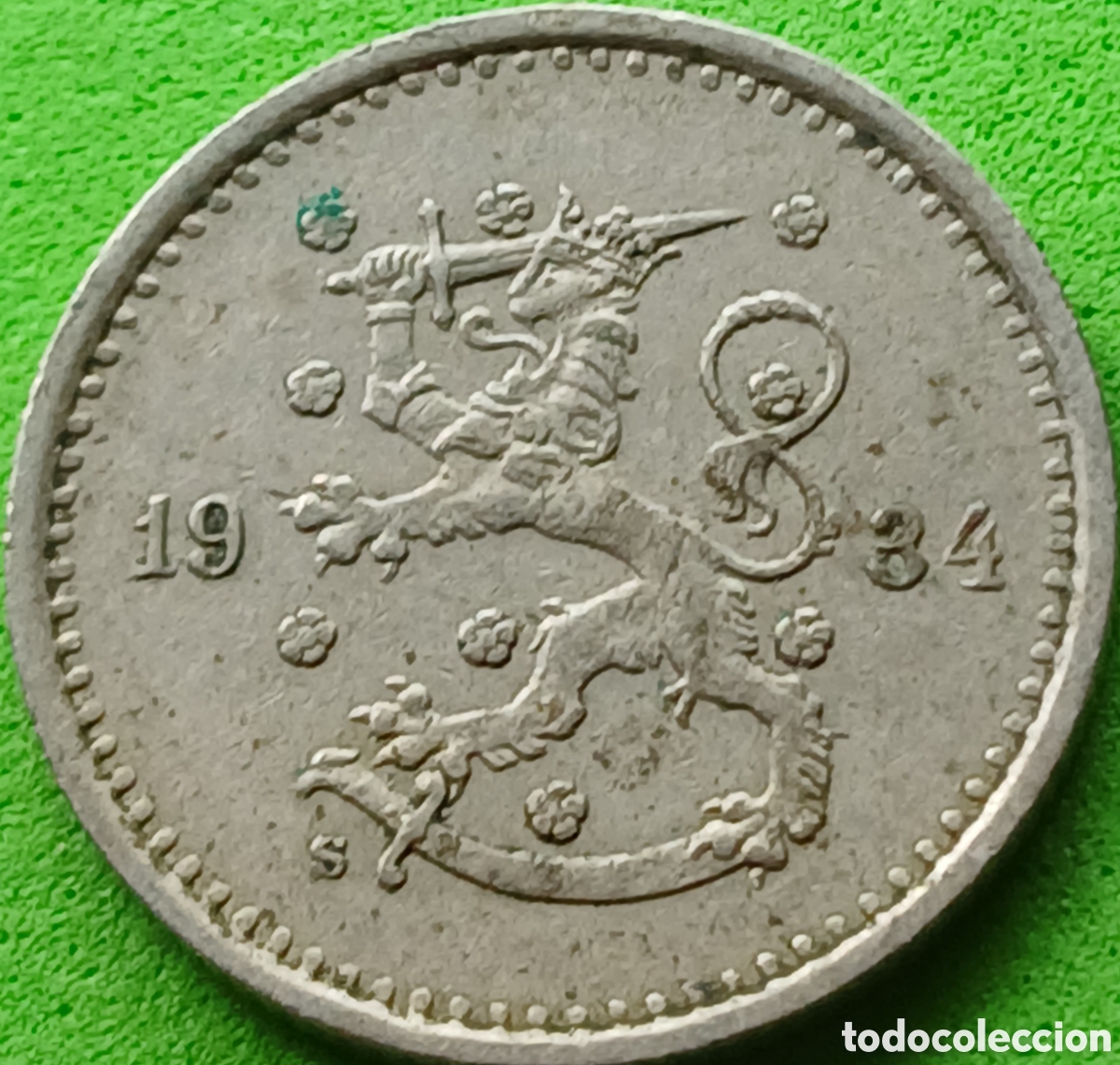 Monedas antiguas de Europa: Finlandia 50 pennia 1934 km#26 poco com&uacute;n