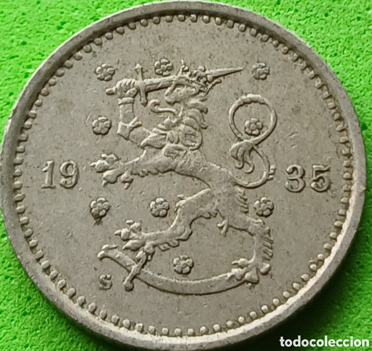 Monedas antiguas de Europa: Finlandia 50 pennia 1935 km#26 poco com&uacute;n