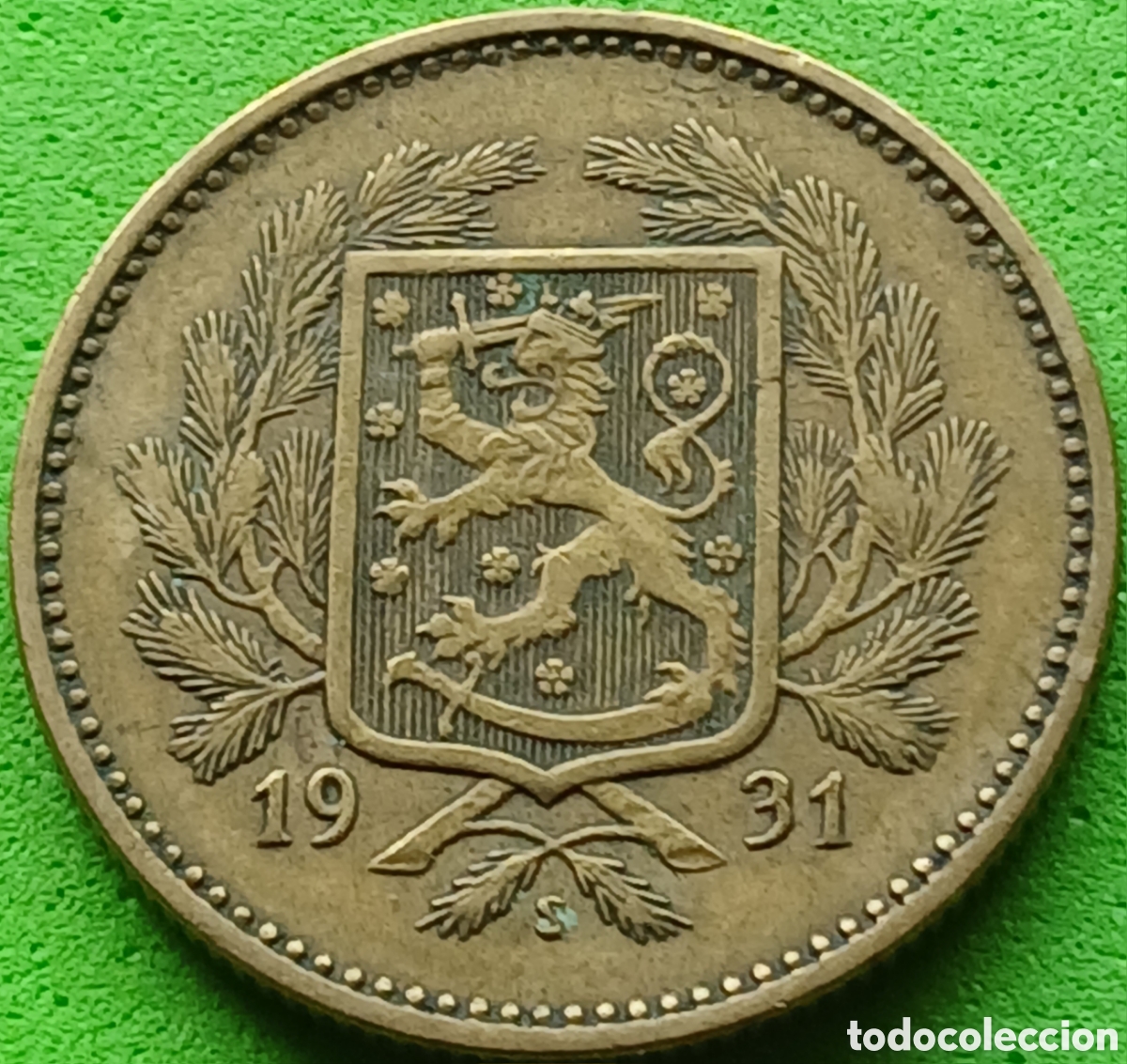 Monedas antiguas de Europa: Finlandia 5 marcos 1931 km#31