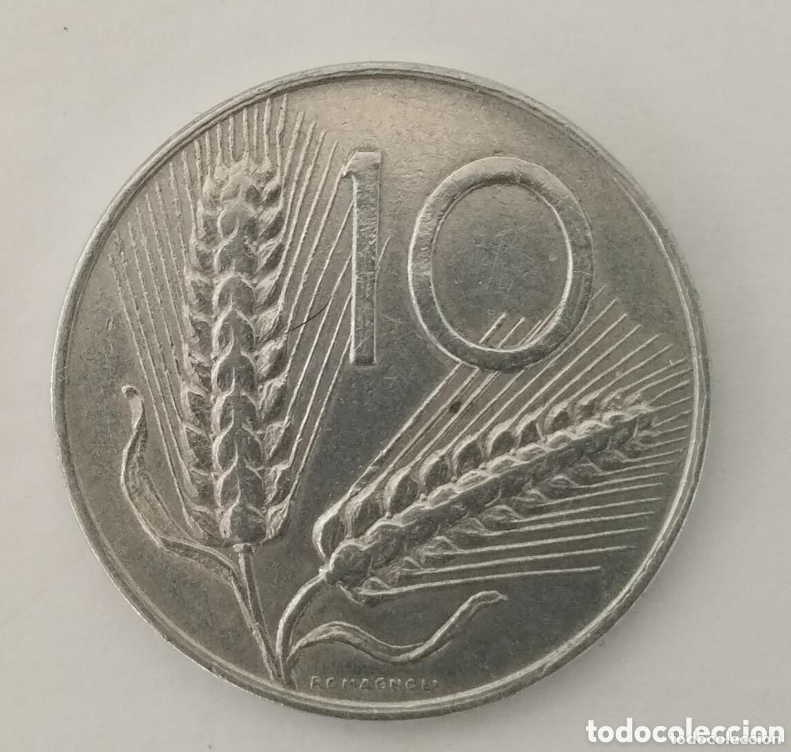Monnaies anciennes de Europe: MONEDA DE ITALIA DE 10 C&Eacute;NTIMOS 1977 (FOTO)
