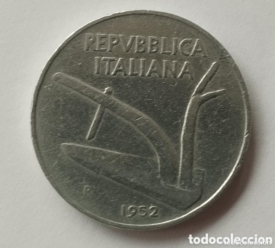 Monedas antiguas de Europa: MONEDA DE ITALIA DE 10 C&Eacute;NTIMOS 1952 (FOTO)
