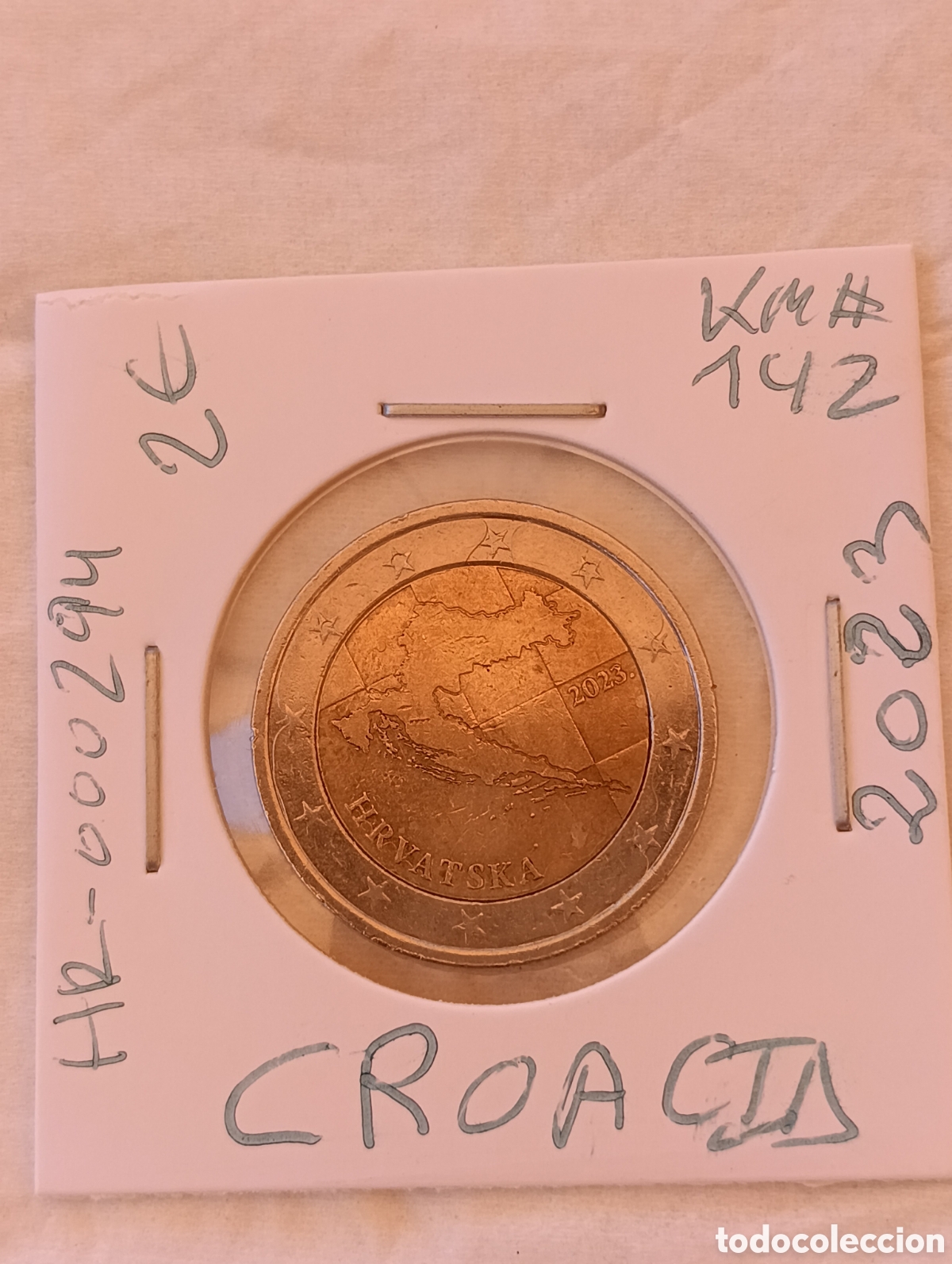 Alte M&uuml;nzen aus Europa: Croacia 2&euro;,2023 km#142 EBC