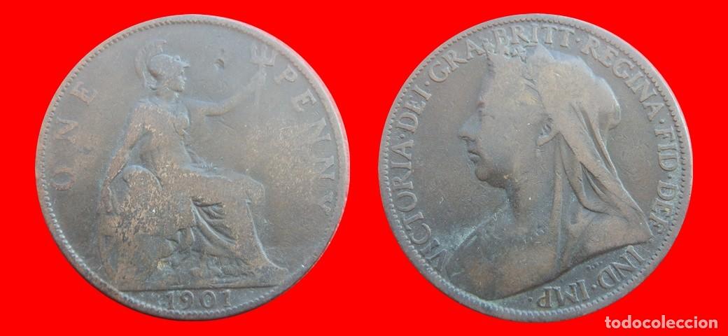 Monedas antiguas de Europa: 1 PENIQUE PENNY 1901 INGLATERRA REINO UNIDO-152493