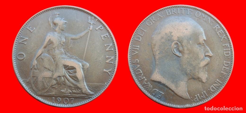 Monedas antiguas de Europa: 1 PENIQUE PENNY 1907 INGLATERRA REINO UNIDO-152497