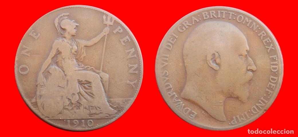 Monedas antiguas de Europa: 1 PENIQUE PENNY 1910 INGLATERRA REINO UNIDO-152500