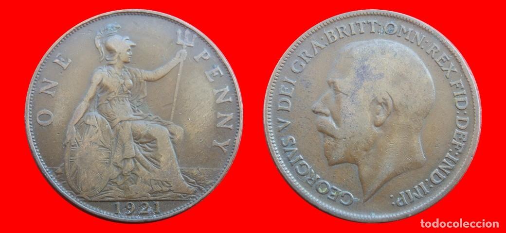 Monedas antiguas de Europa: 1 PENIQUE PENNY 1921 INGLATERRA REINO UNIDO-152503