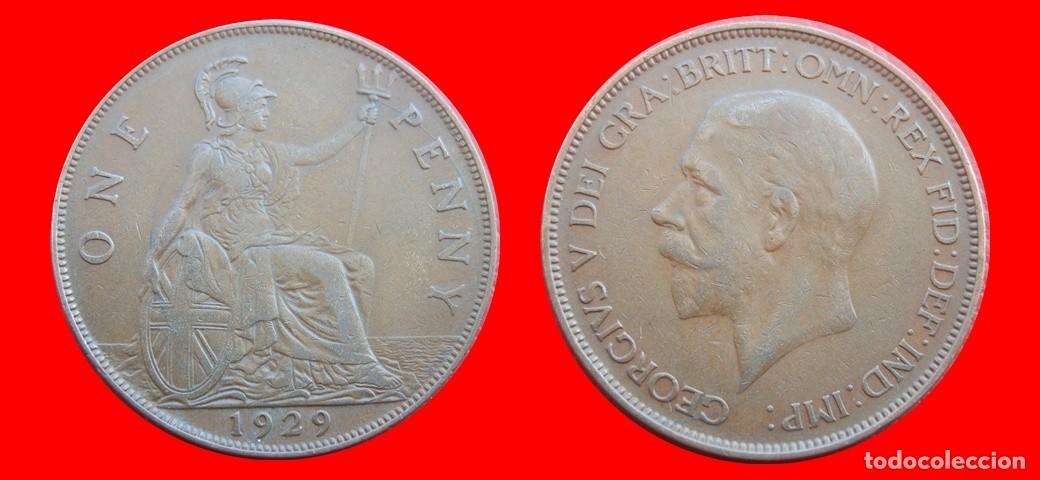 Monedas antiguas de Europa: 1 PENIQUE PENNY 1929 INGLATERRA REINO UNIDO-152506