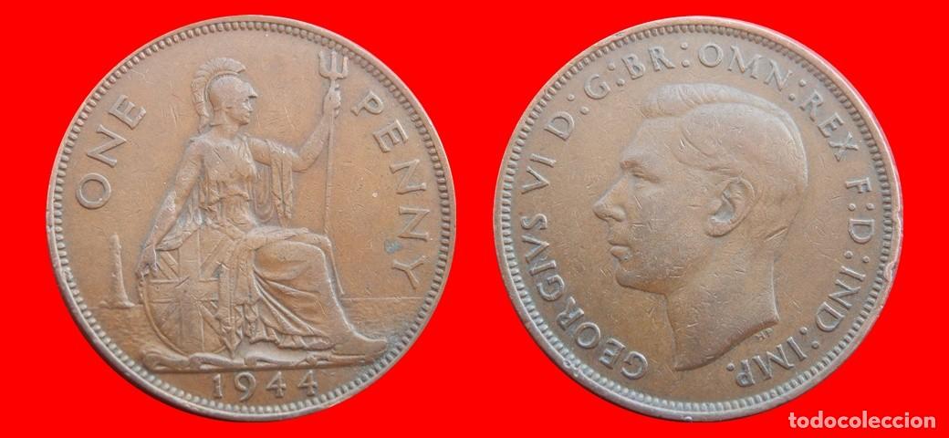 Monedas antiguas de Europa: 1 PENIQUE PENNY 1944 INGLATERRA REINO UNIDO-152512