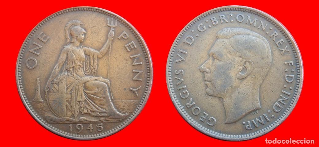 Monedas antiguas de Europa: 1 PENIQUE PENNY 1945 INGLATERRA REINO UNIDO-152513