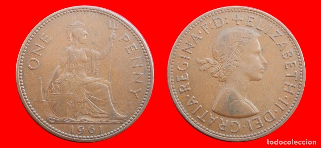 Monedas antiguas de Europa: 1 PENIQUE PENNY 1961 INGLATERRA REINO UNIDO-152516