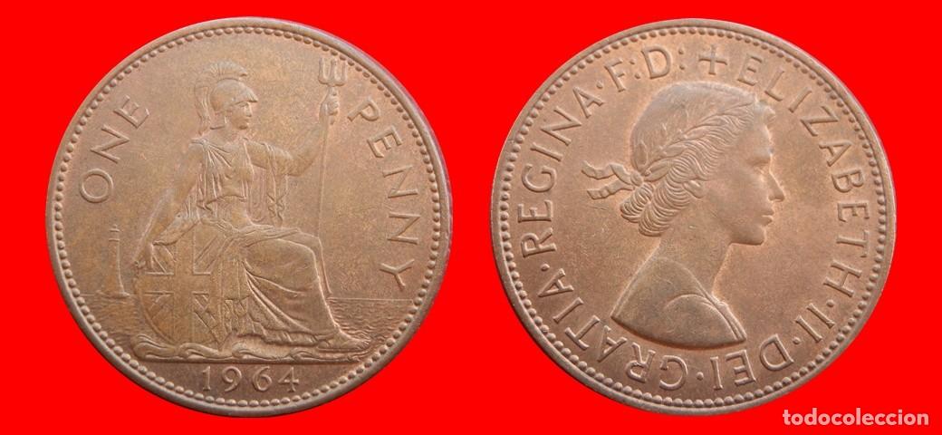 Monedas antiguas de Europa: 1 PENIQUE PENNY 1964 INGLATERRA REINO UNIDO-152517