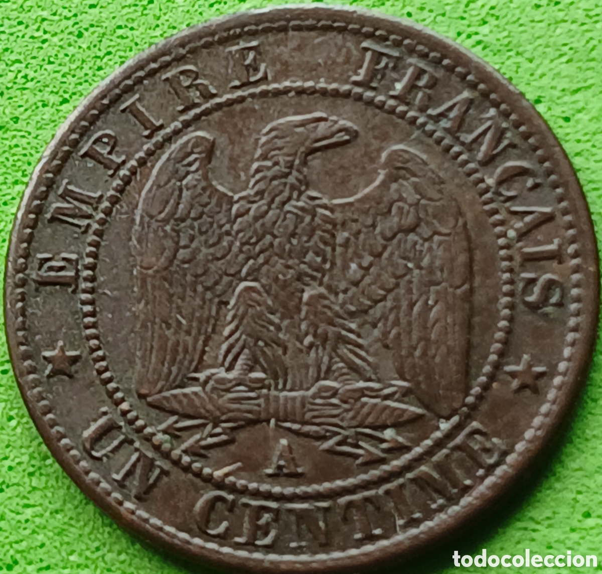 Monedas antiguas de Europa: Francia 1 c&eacute;ntimo 1862 A ( Par&iacute;s) km#795